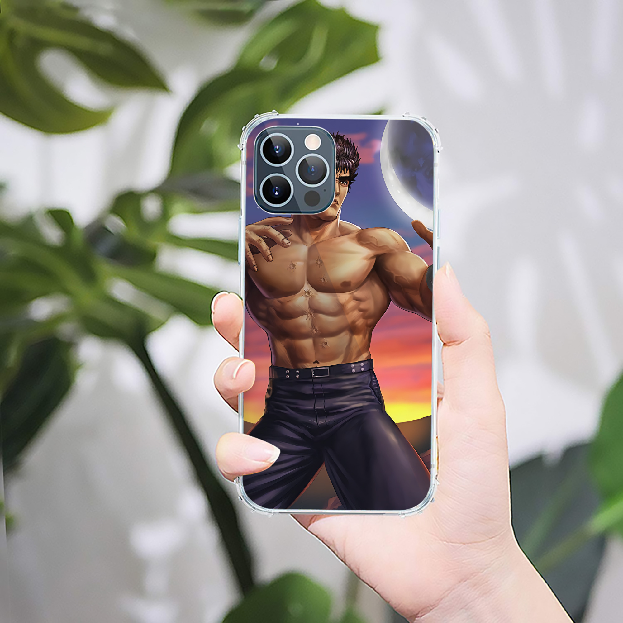 （画像用） 北斗の拳 Fist of the North Star 【iPhone 12シリーズ対応】透明スマホケース（クリアソフトケース）